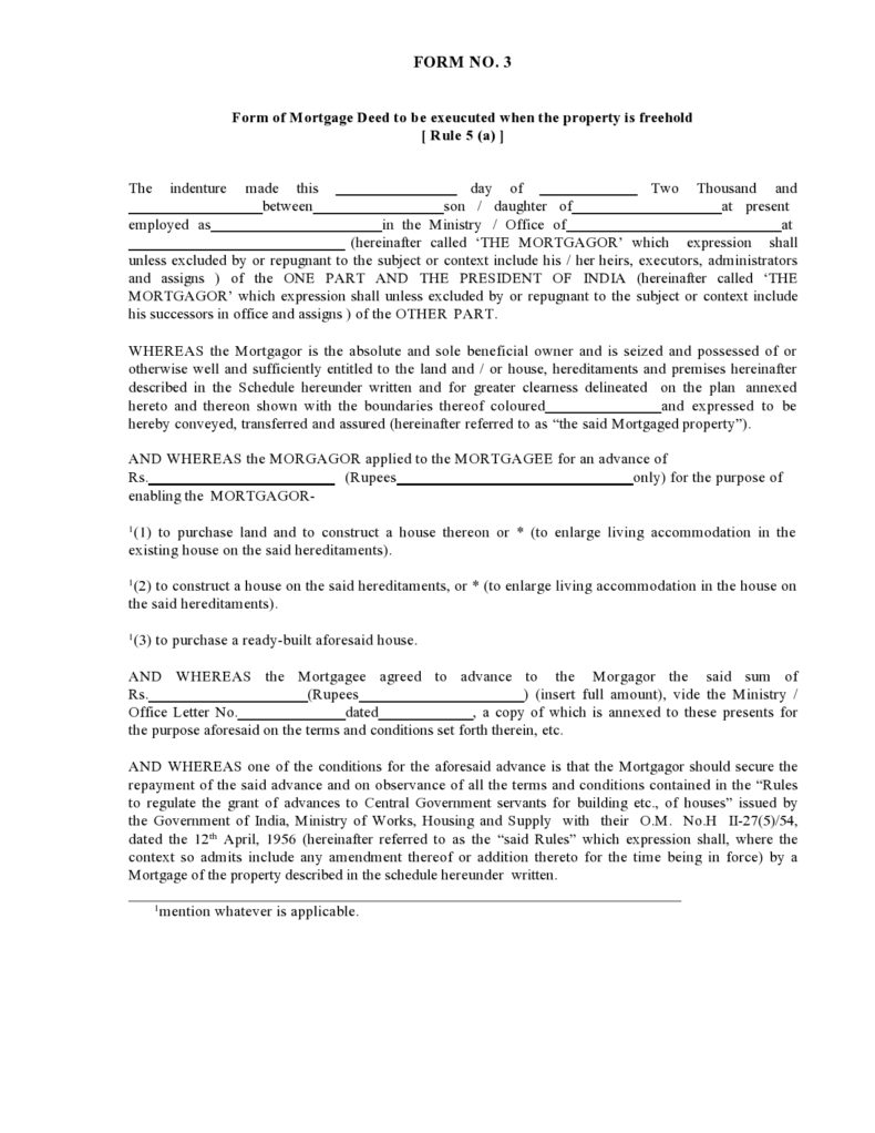 46 Great Mortgage Deed & Mortgage Agreement Samples [Free]