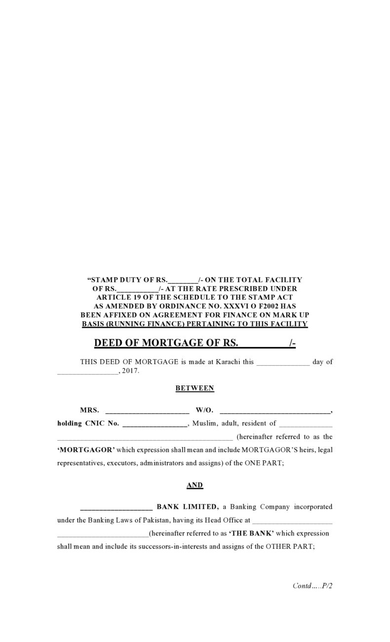 46 Great Mortgage Deed & Mortgage Agreement Samples [Free]