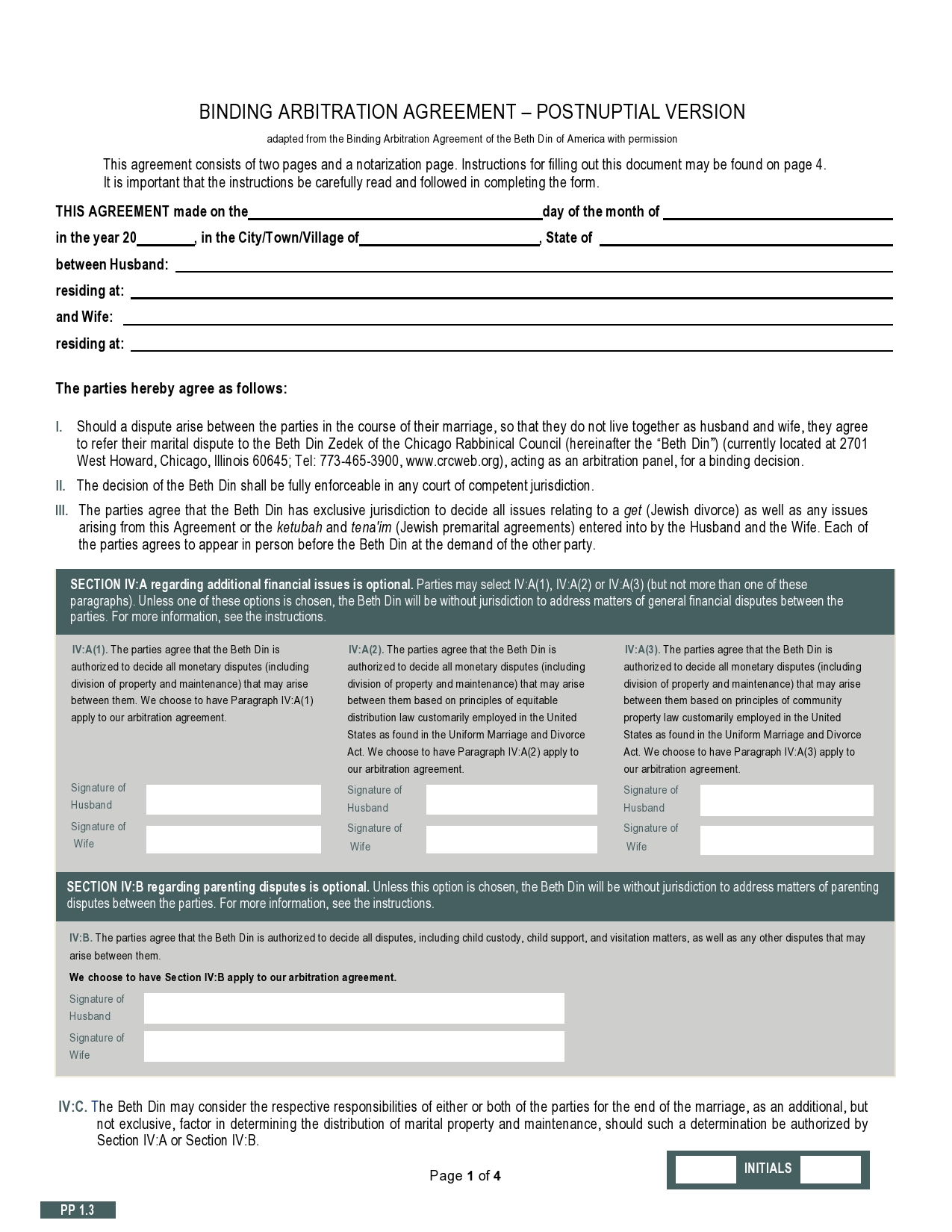 Free postnuptial agreement template 13