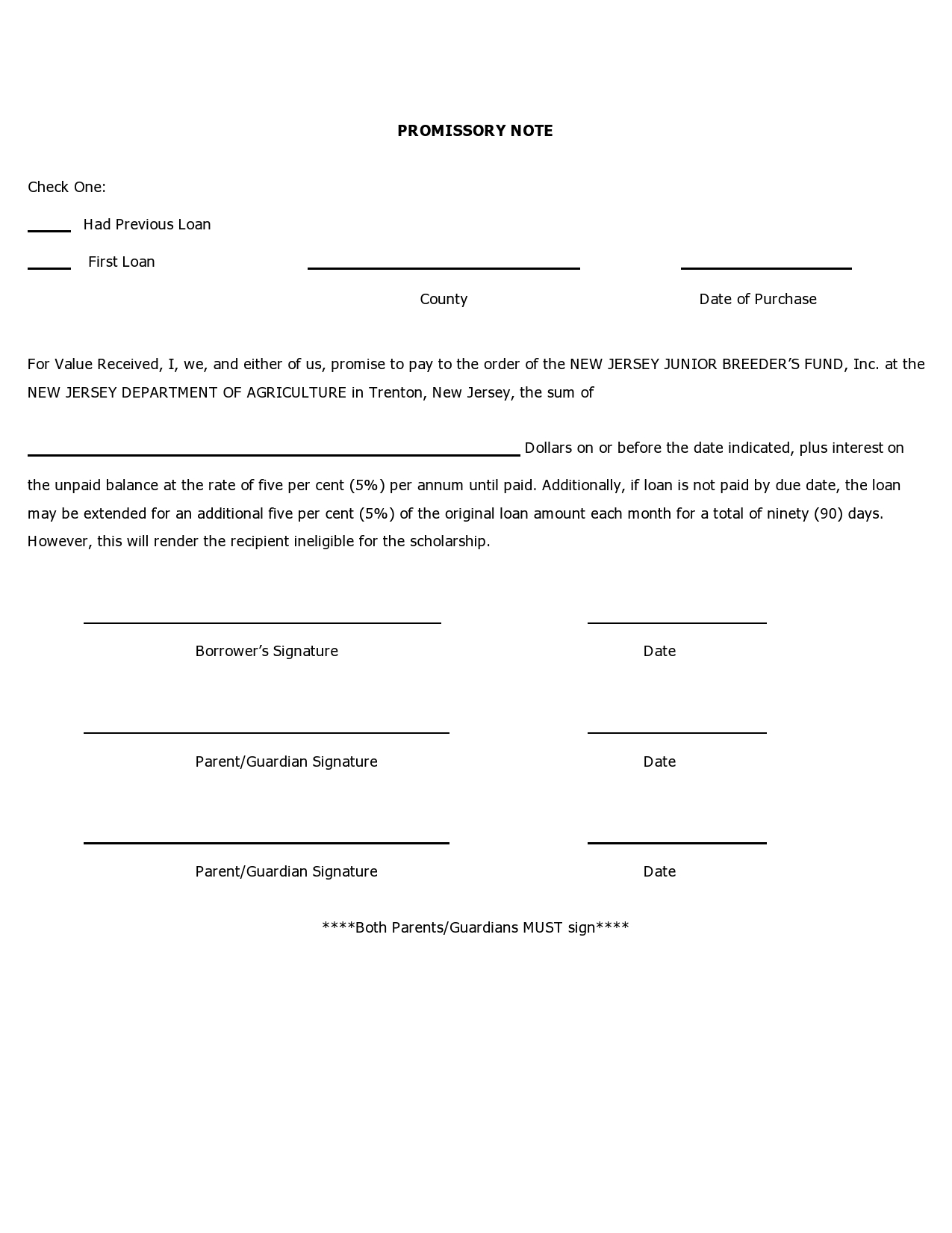 Free promissory note template 11