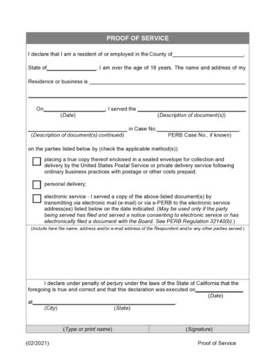 46 Free Proof of Service Forms Affidavit of Service
