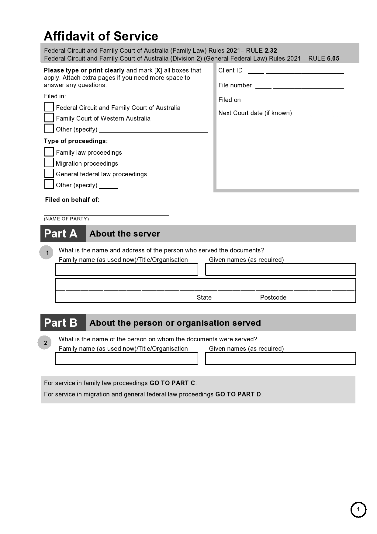 Free proof of service form 11