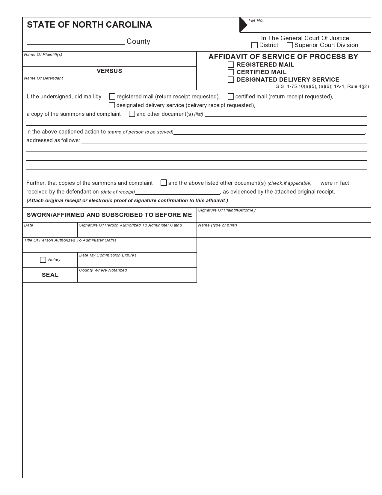 Free proof of service form 22