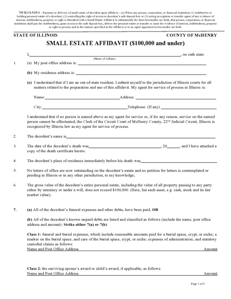 44 Useful Small Estate Affidavit Forms [Printable & Free]