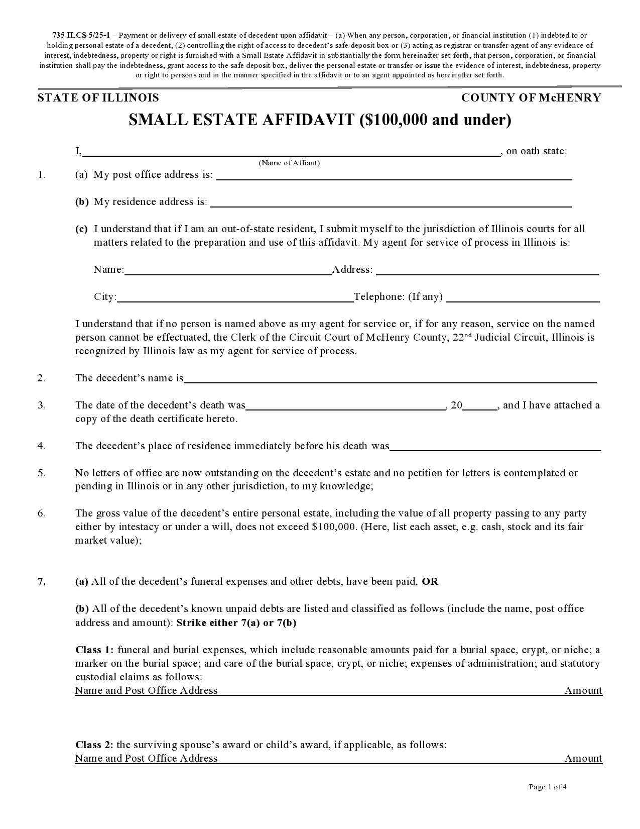 Free small estate affidavit 16