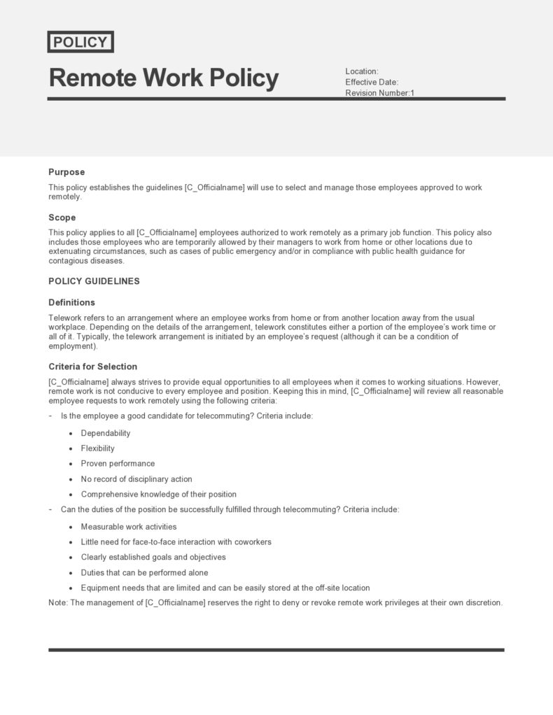 46-effective-work-from-home-policy-templates-templatelab