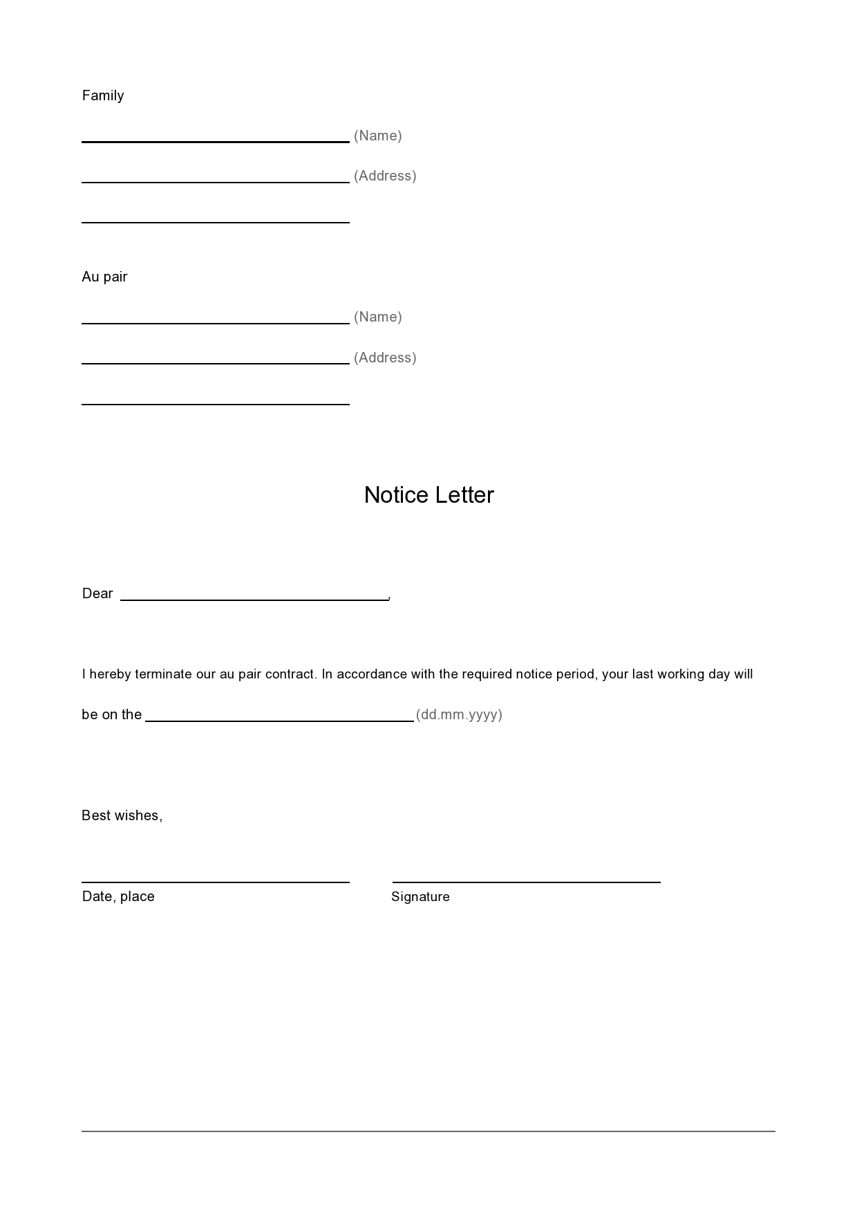 Free contract termination letter 09
