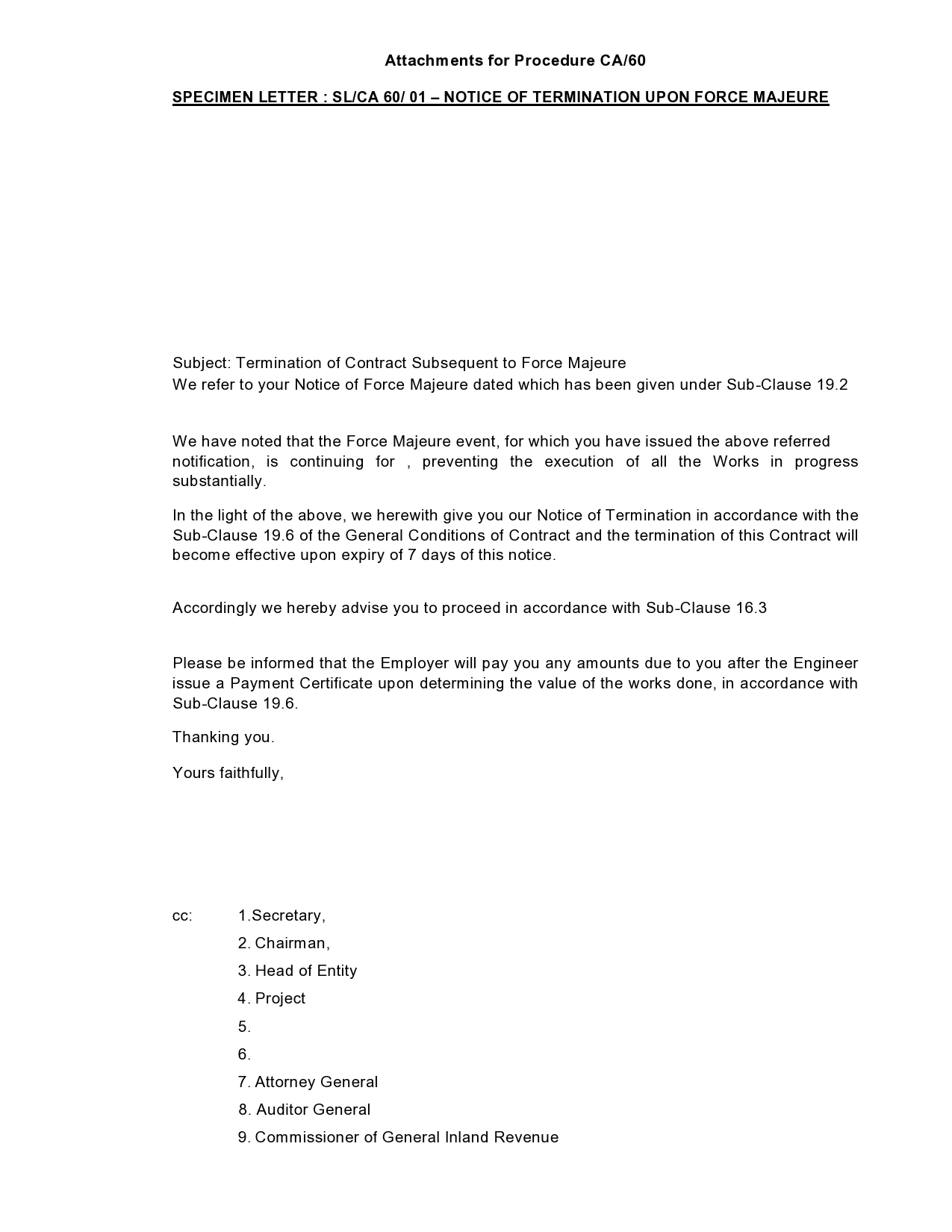Free contract termination letter 10