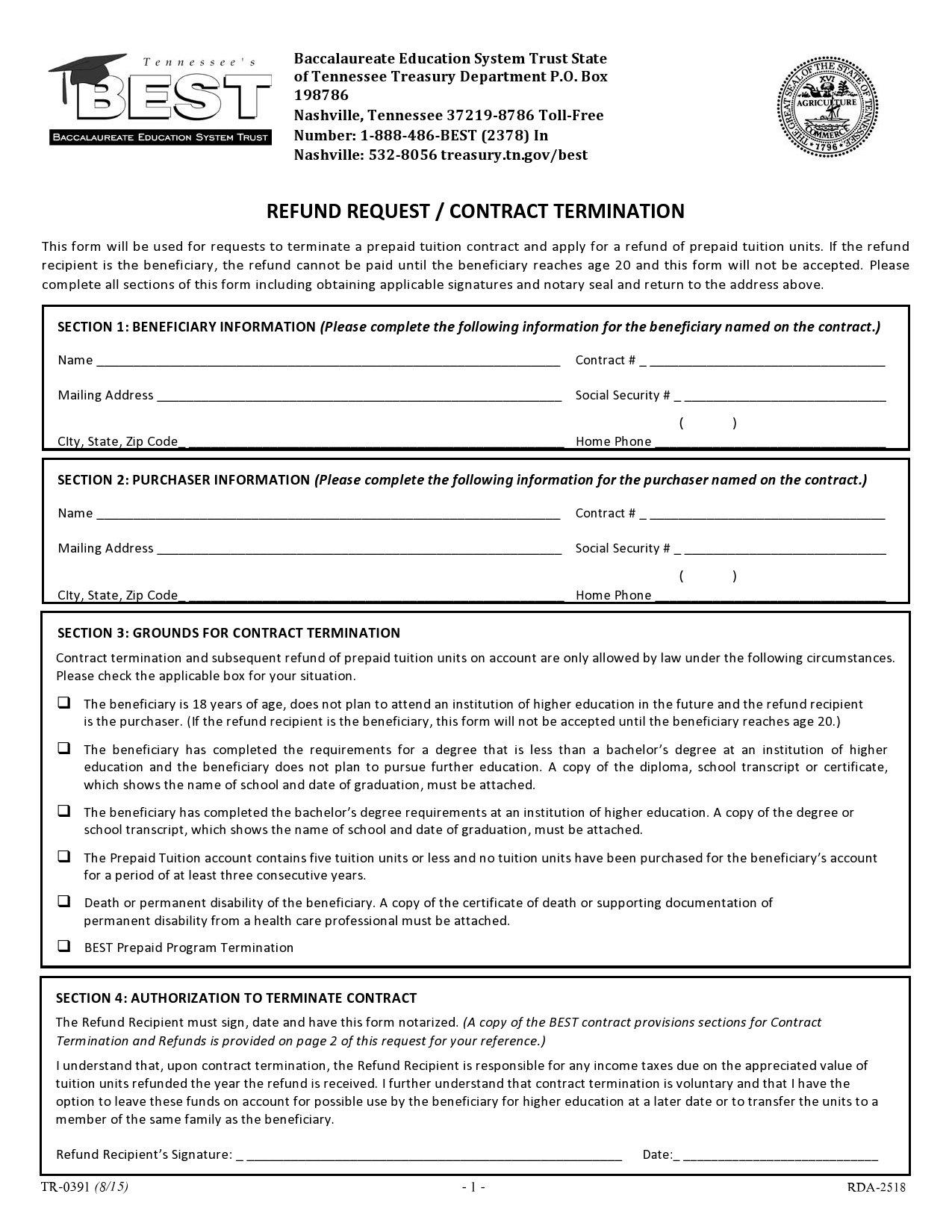 Free contract termination letter 18
