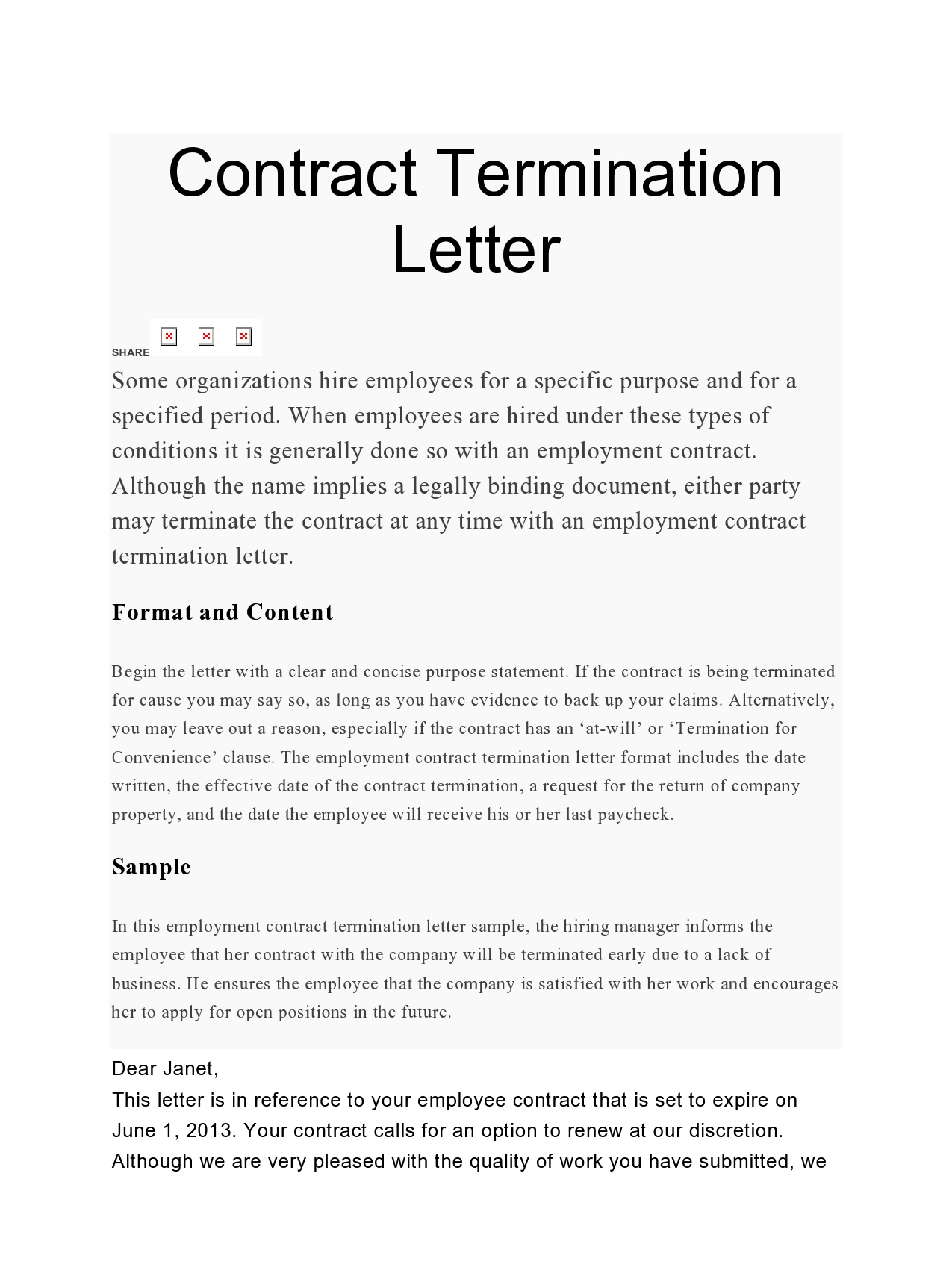 Free contract termination letter 37
