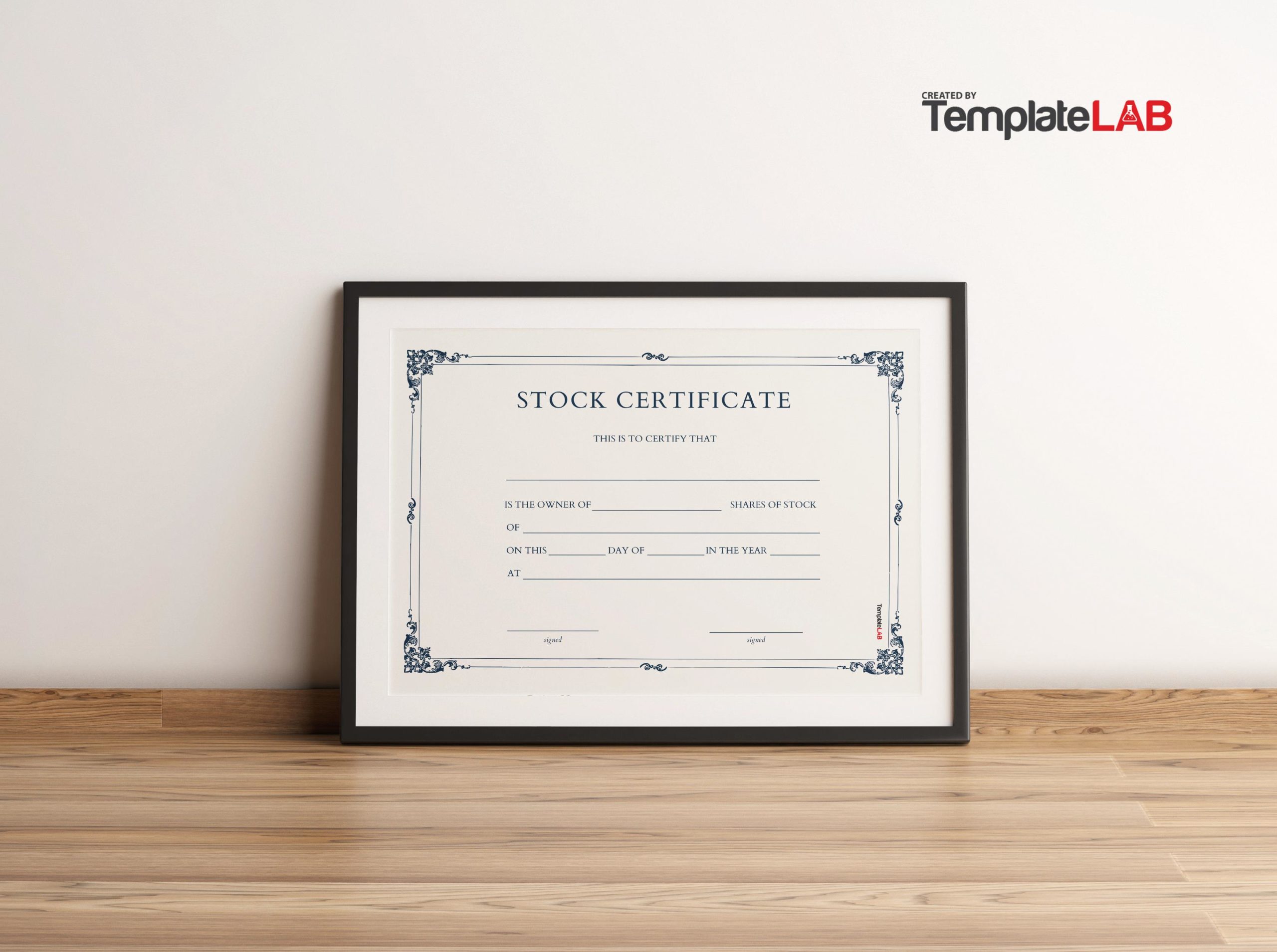 Free Blank Stock Certificate Template 1