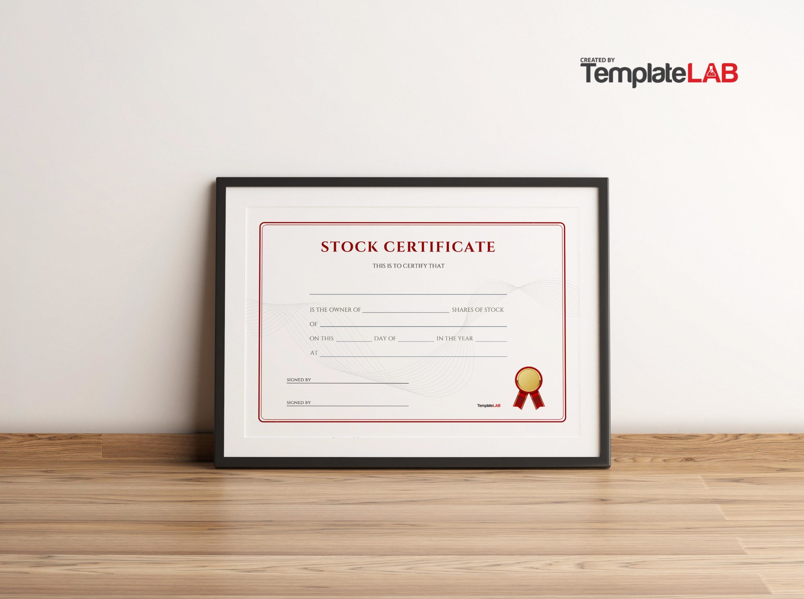Free Blank Stock Certificate Template 2
