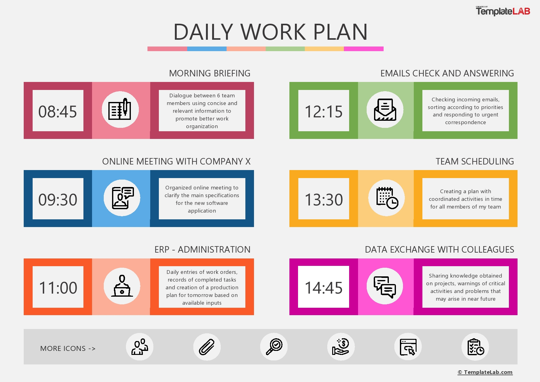 Free Daily Work Plan Template
