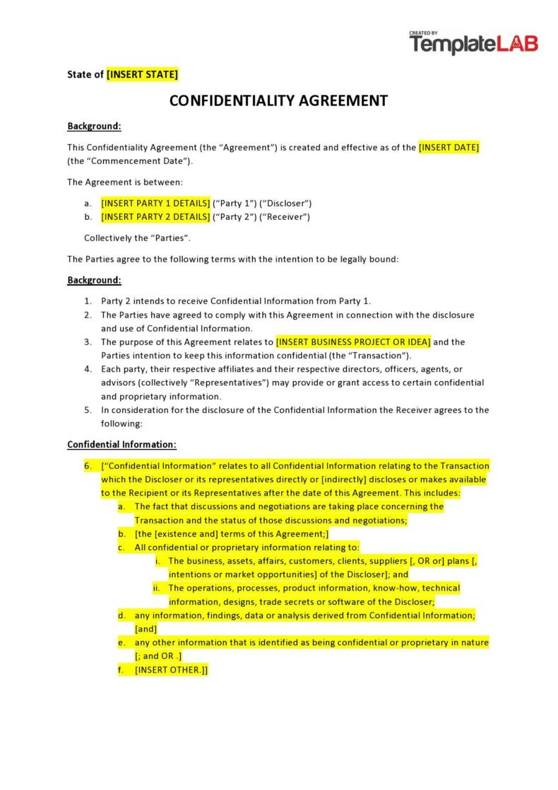 Confidentiality Agreement 790x1117 