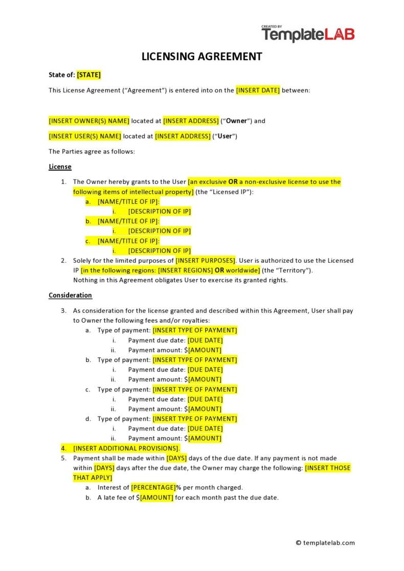 License Agreement Templates