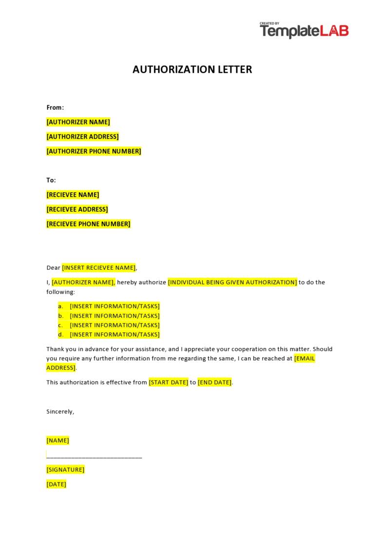 Authorization Letter