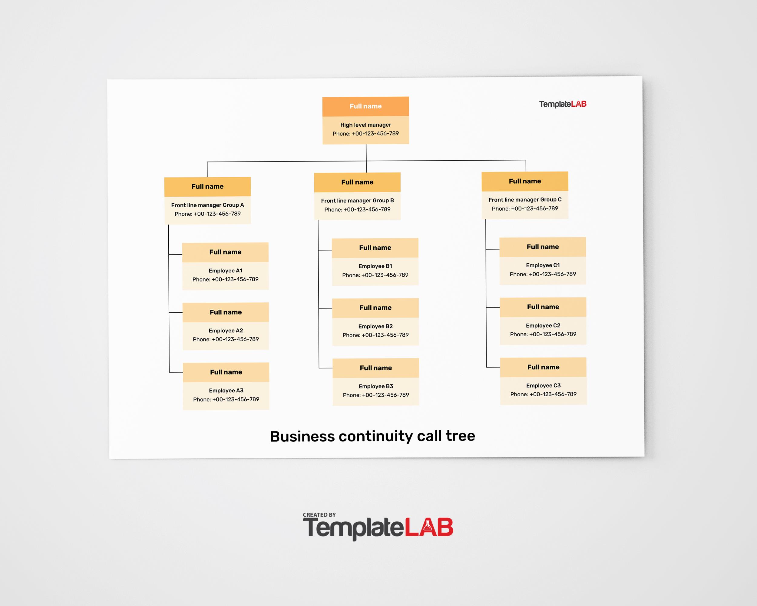 Free Business Continuity Call Tree Template