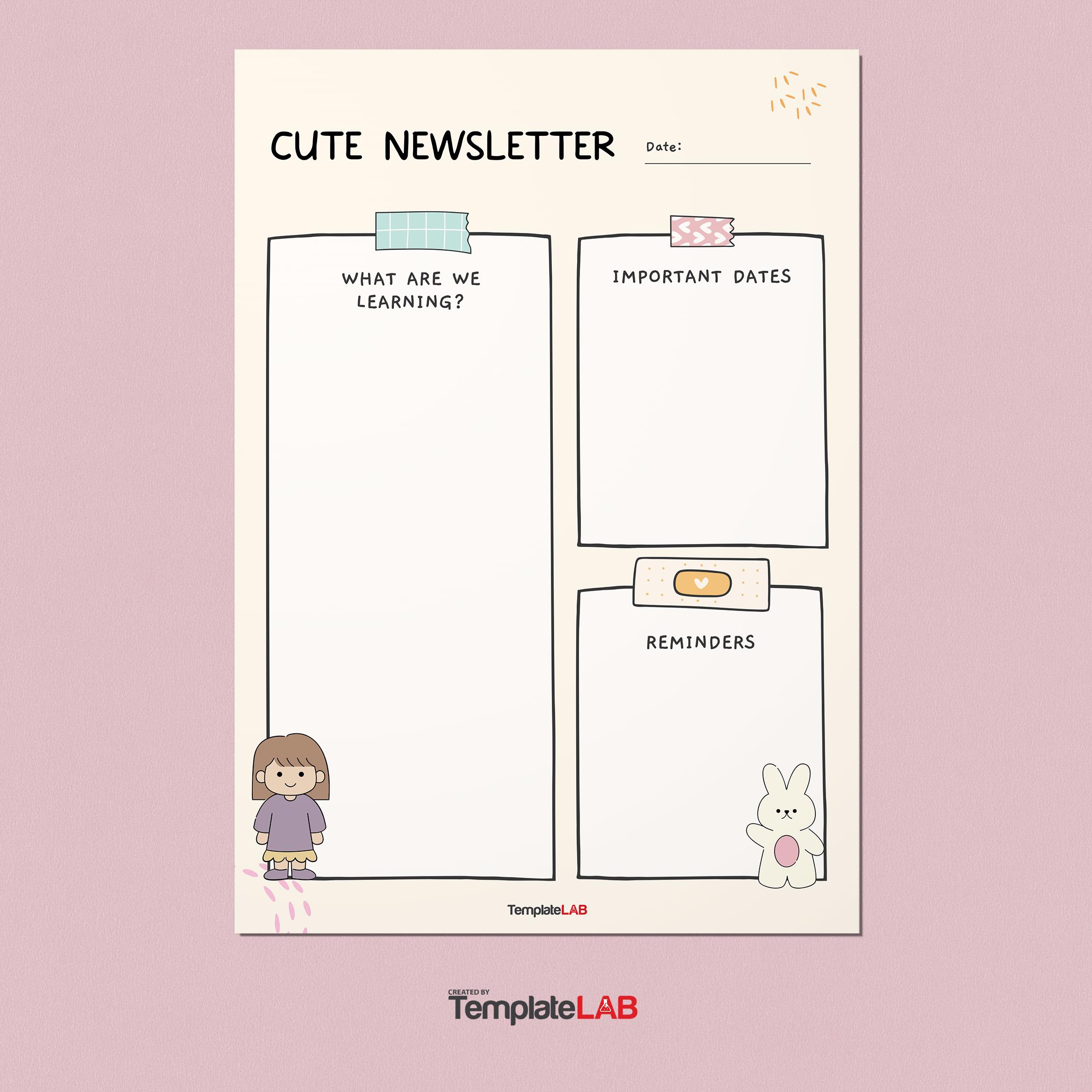 Free Cute Newsletter Templates
