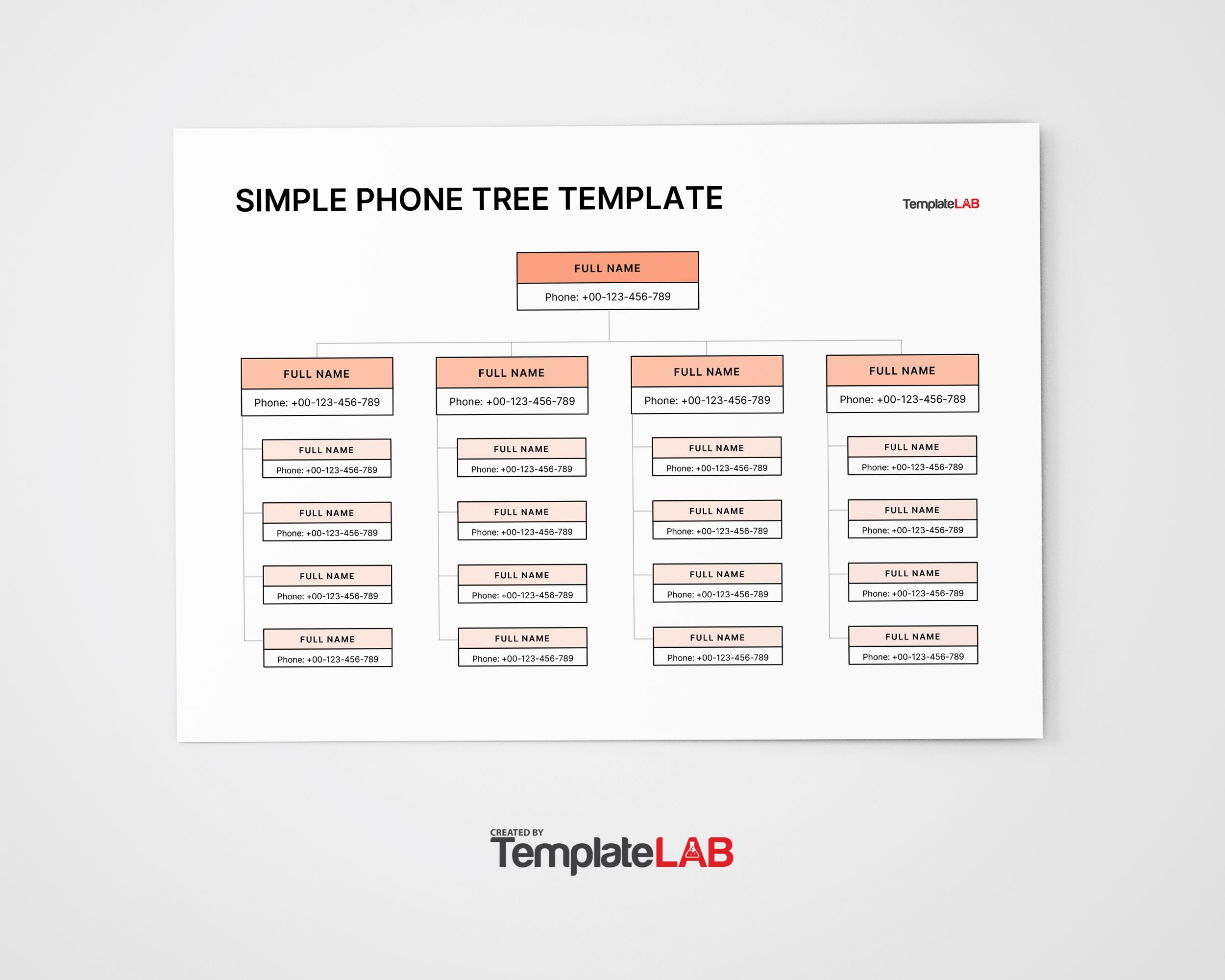 Free Simple Phone Tree Template