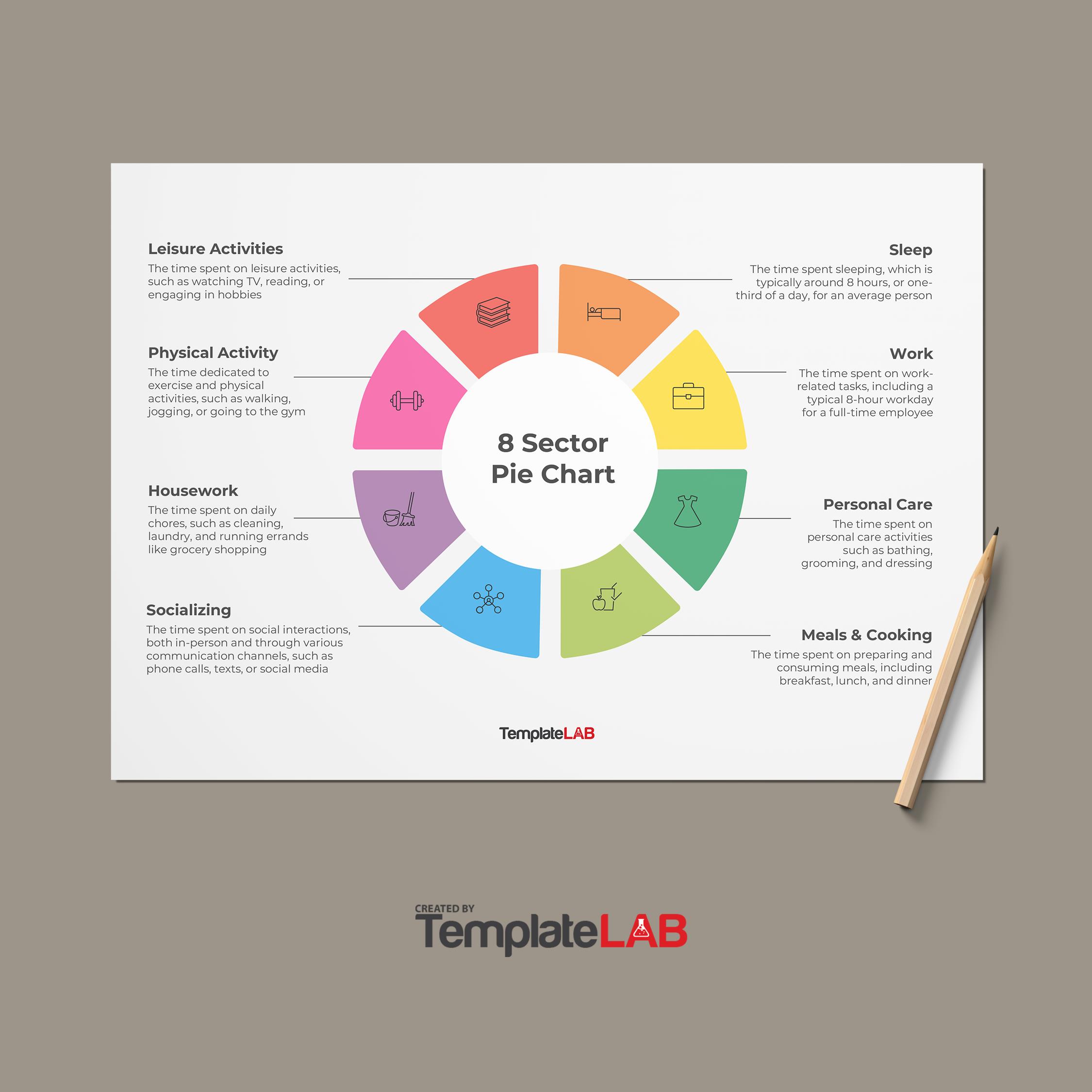 Free 8 Sector Pie Chart Template
