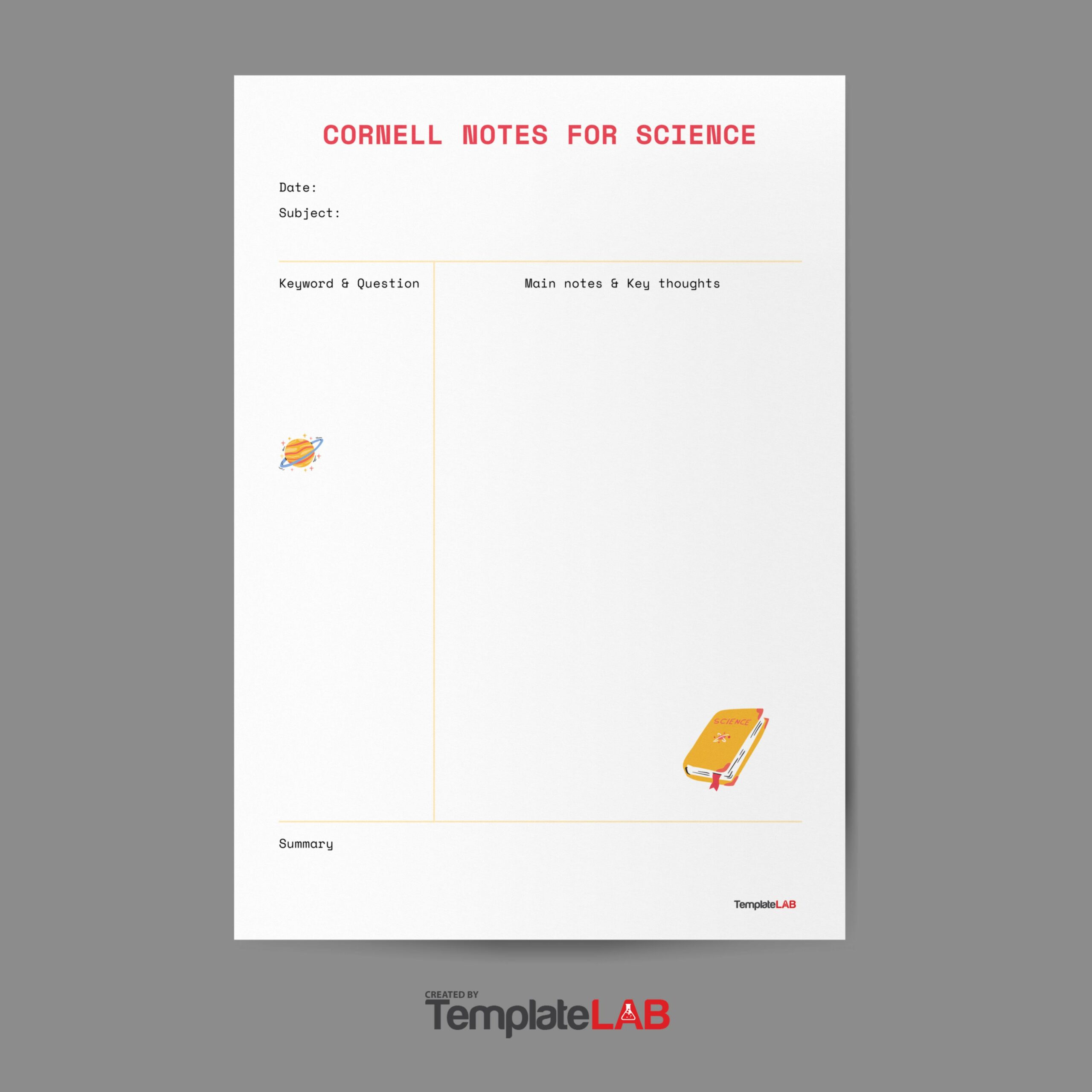 Free Cornell Notes Template For Science
