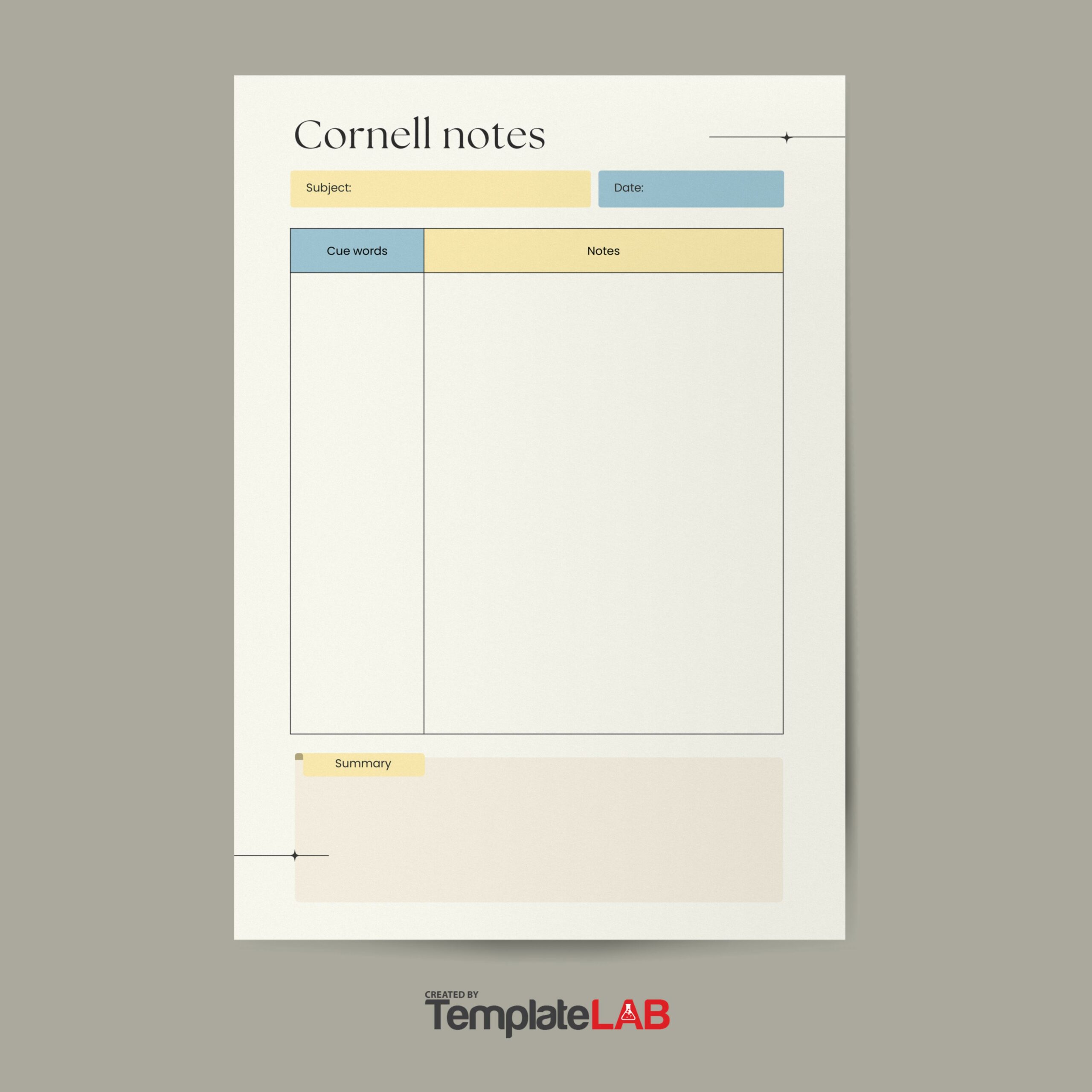 Free Cornell Notes Template V1