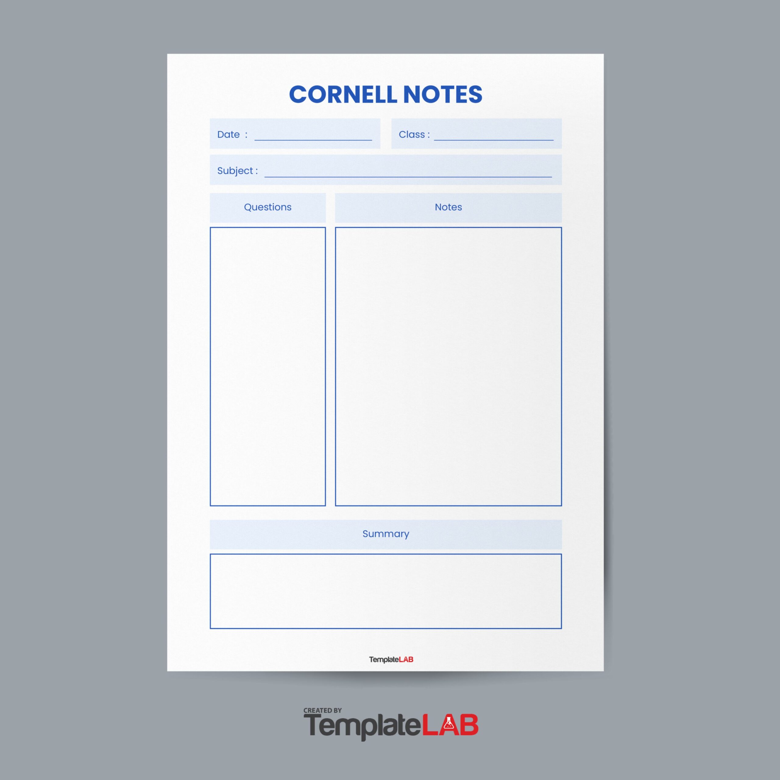 Free Cornell Notes Template V2