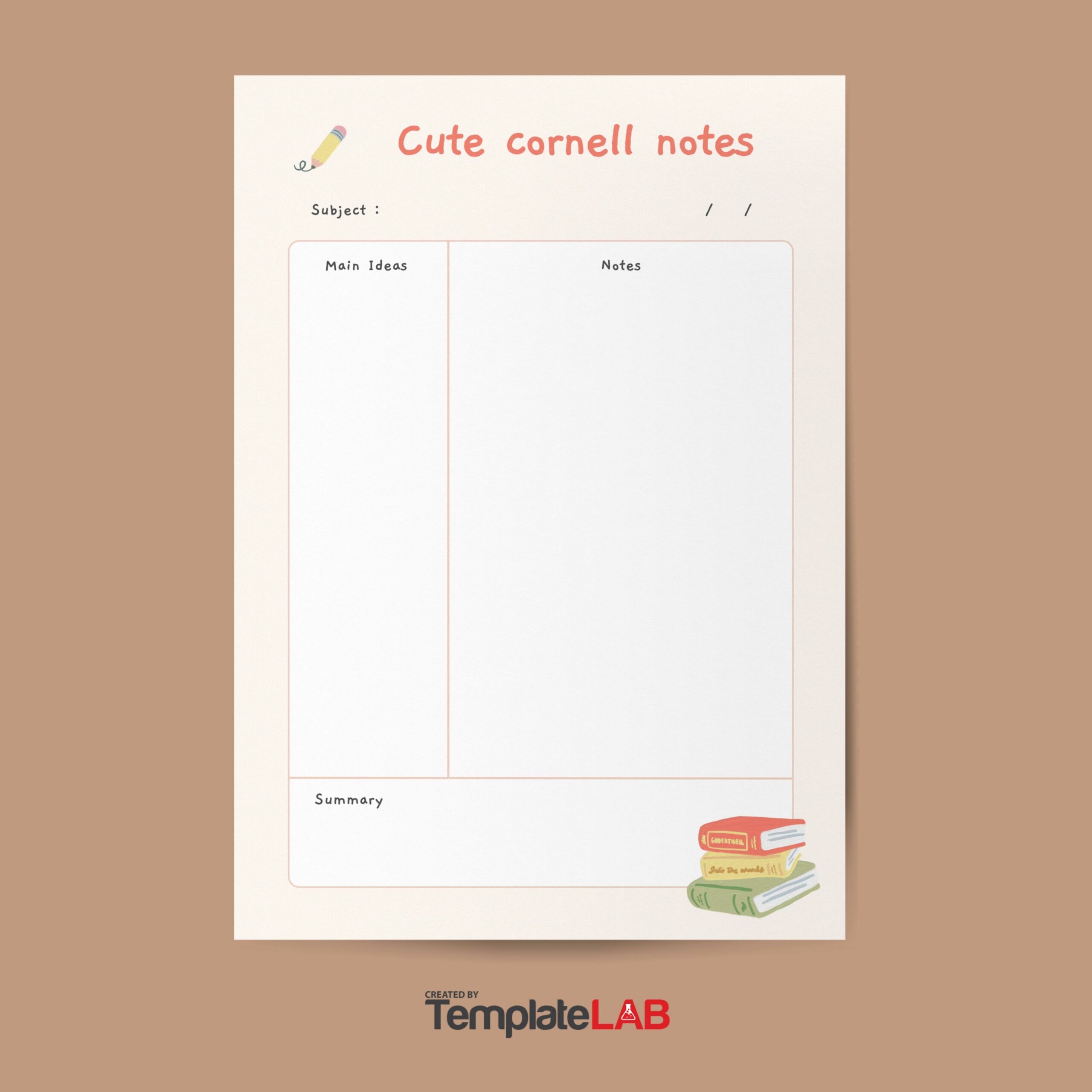 Free Cute Cornell Notes Template