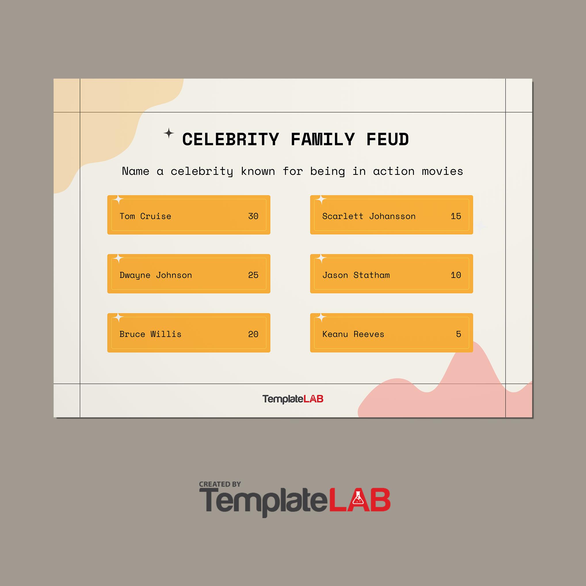 Free Celebrity Family Feud Template