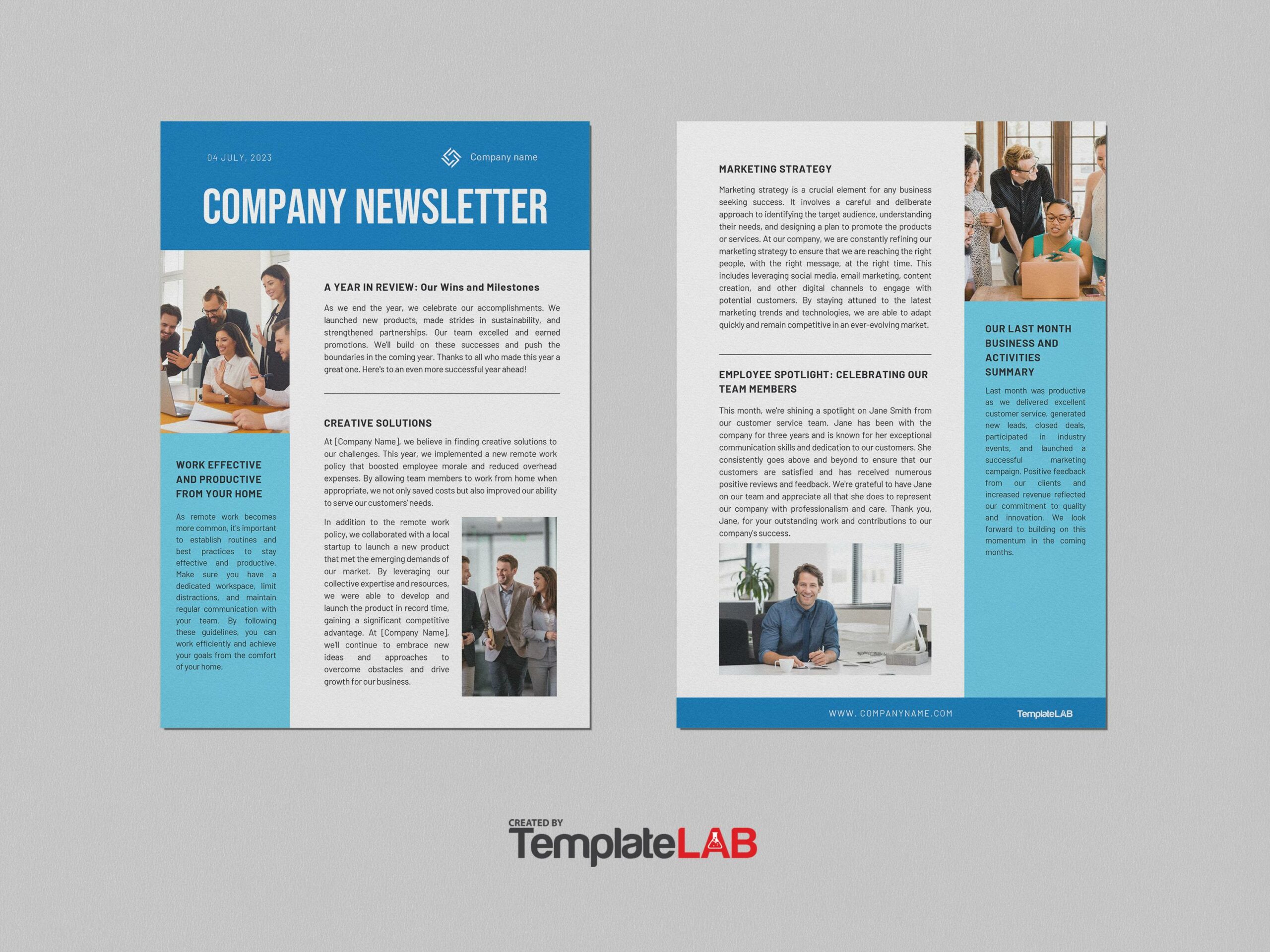 Free Company Newsletter Templates