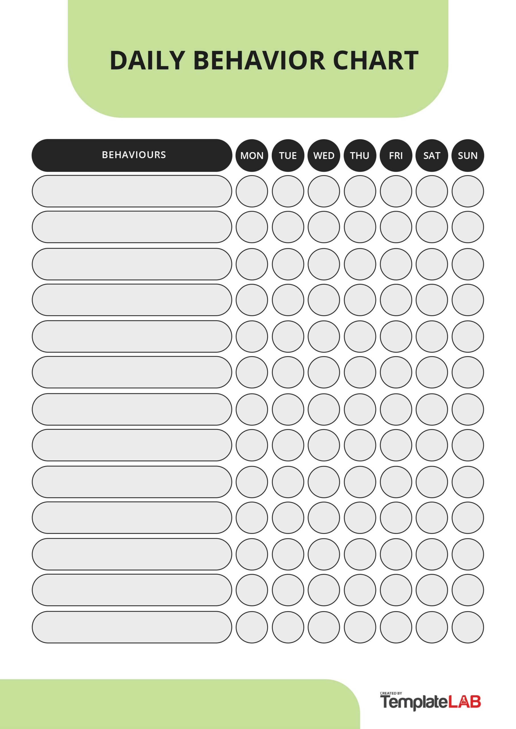 kindergarten behavior chart printable
