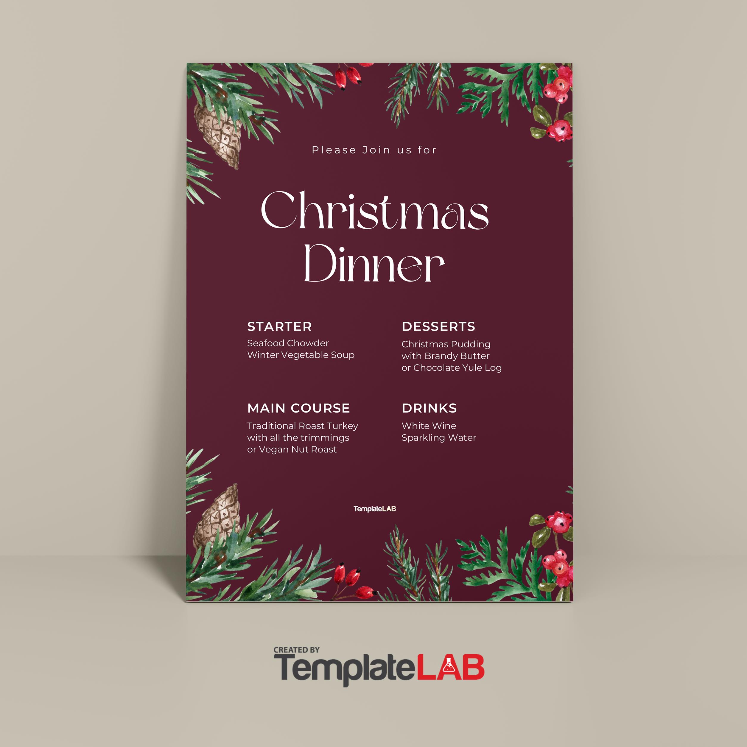 Free Christmas Dinner Flyer