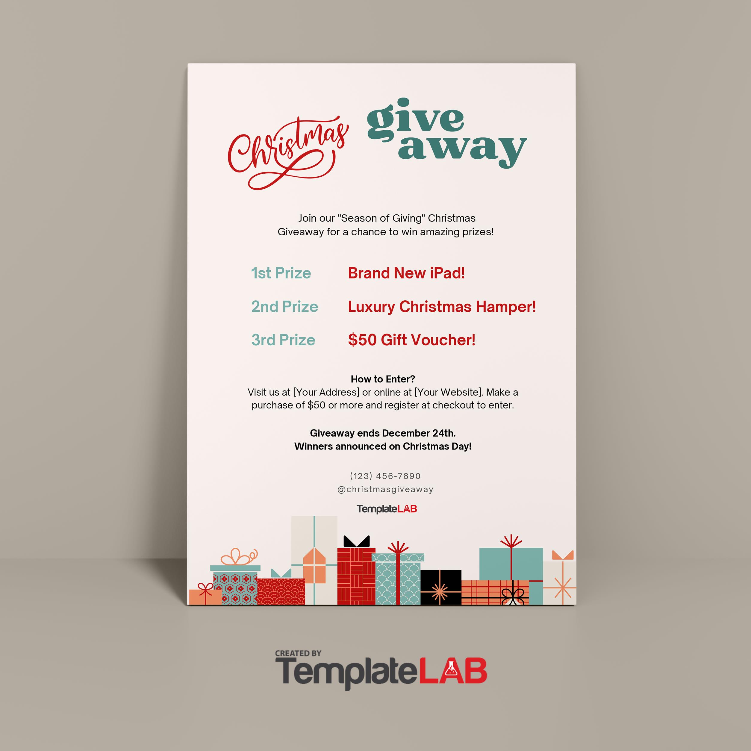 Free Christmas Giveaway Flyer