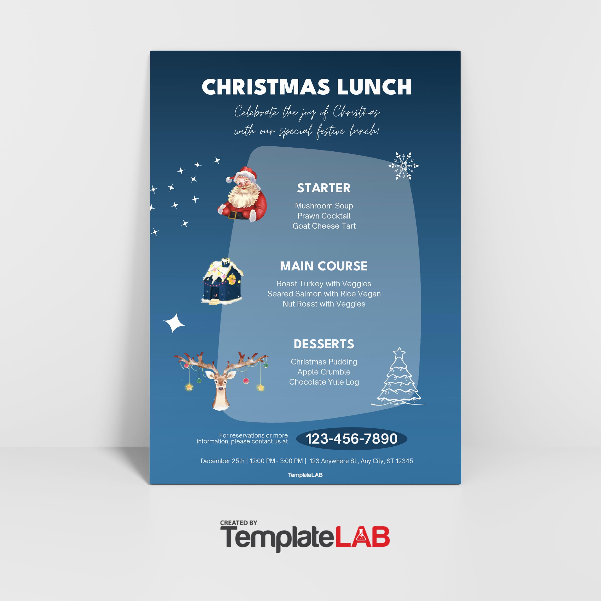 Free Christmas Lunch Flyer