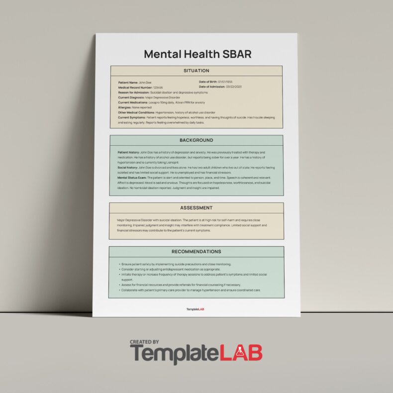 13 Blank SBAR Templates (Word PDF) ᐅ TemplateLab