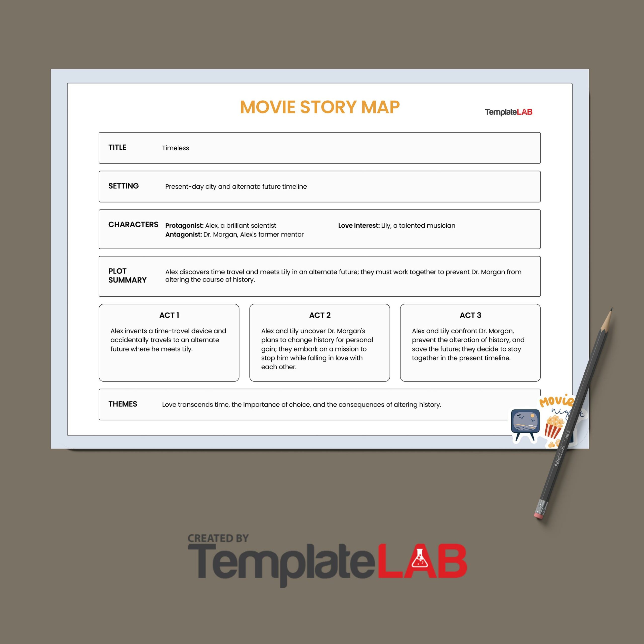 Free Movie Story Map Template