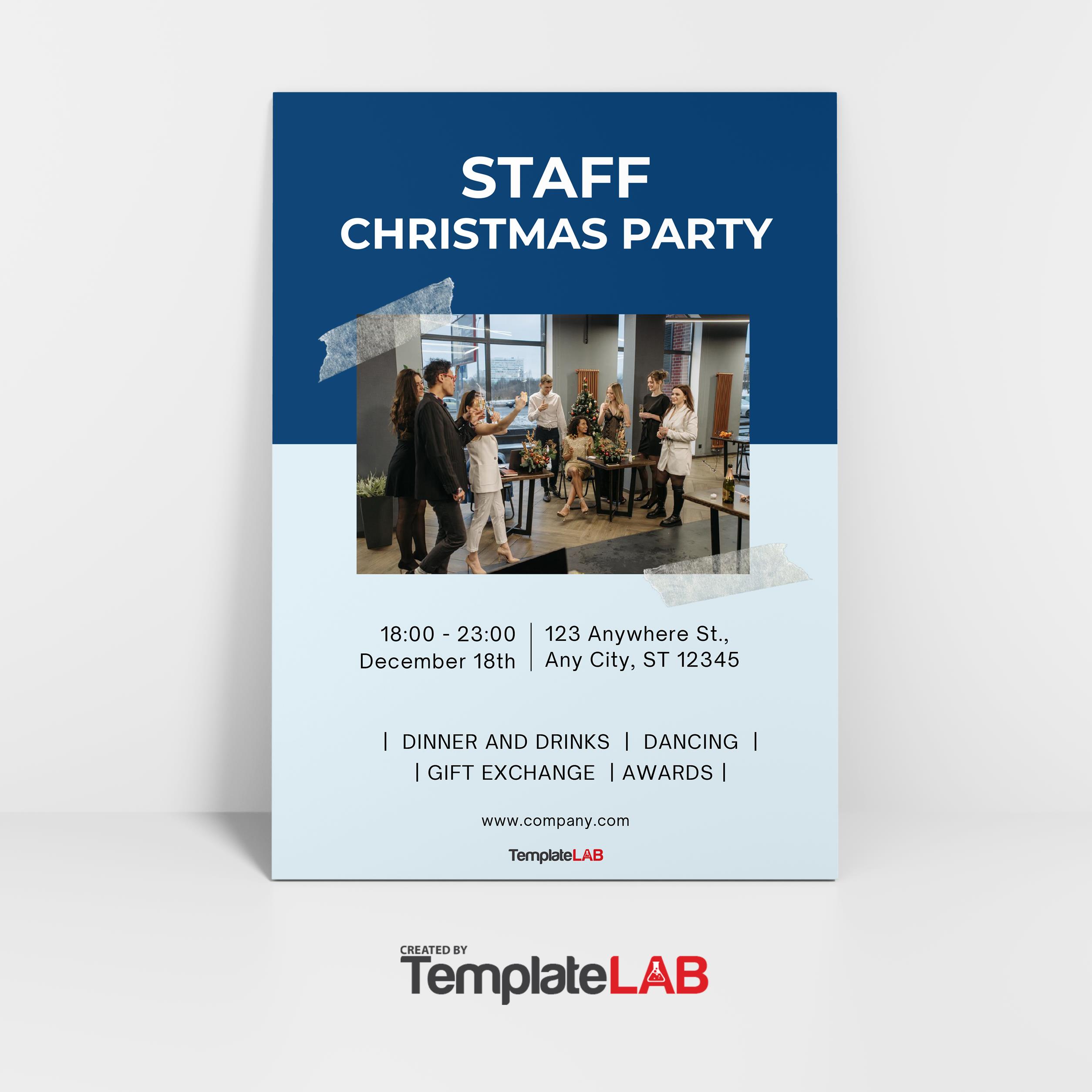 Free Staff Christmas Party Flyer