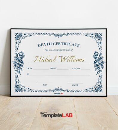 Death Certificate Templates