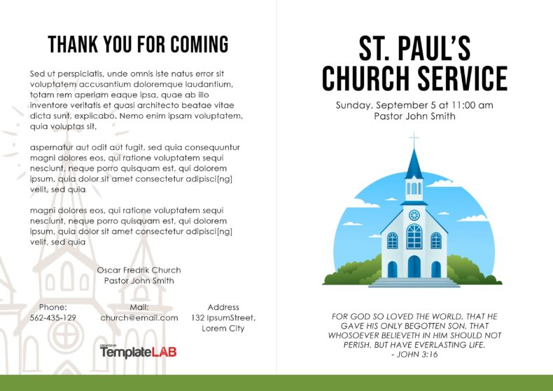 19 Free Church Bulletin Templates (+Church Programs)