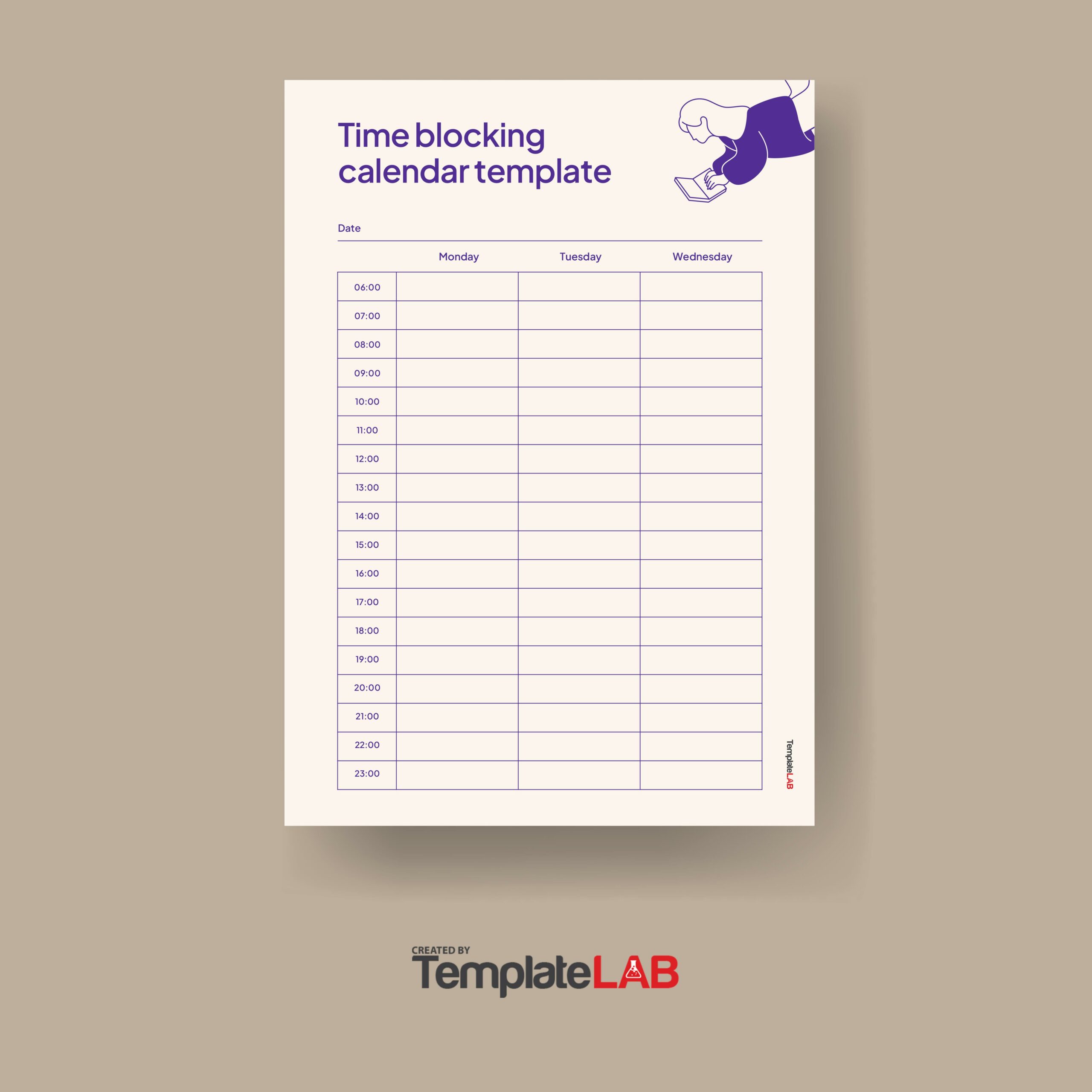 37 Printable Time Blocking Templates [Weekly, Daily, Monthly]