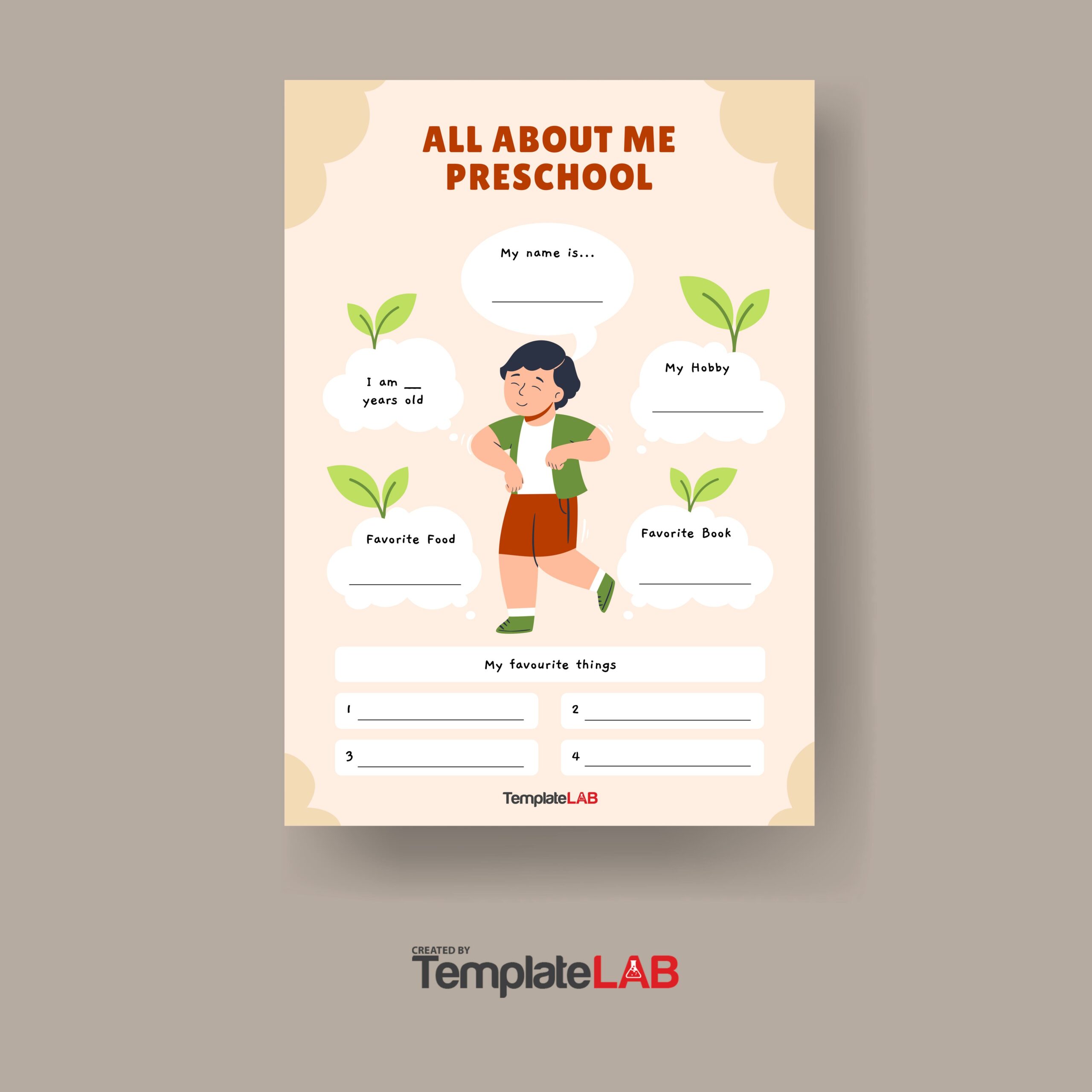 Free All About Me Preschool Template