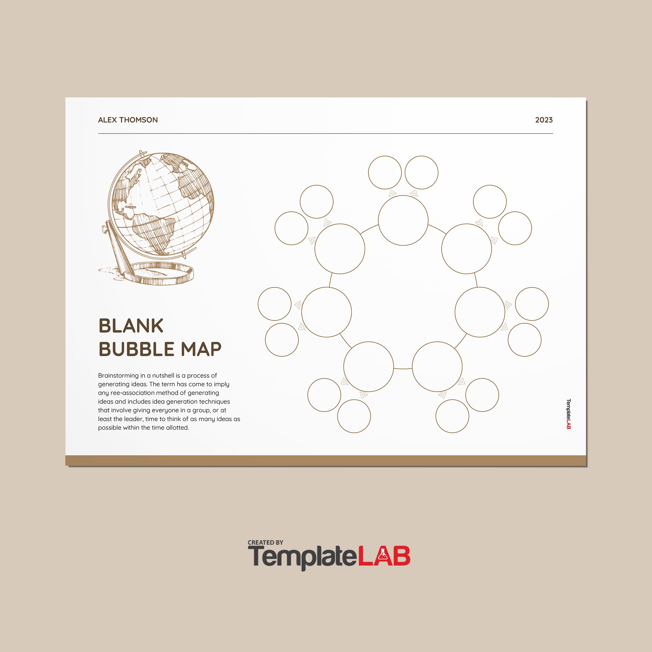 Free Blank Bubble Map Template