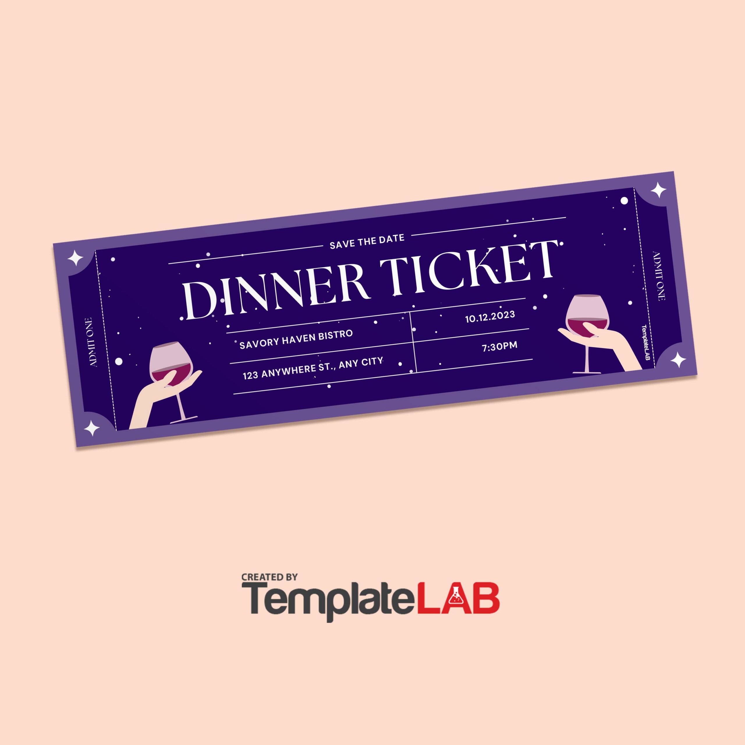 Free Dinner Ticket Template