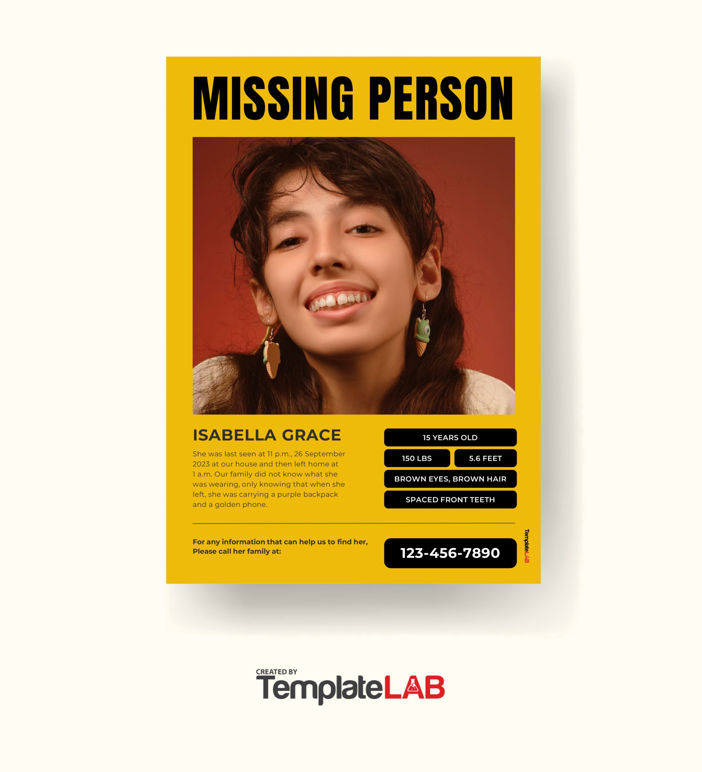Free Missing Person Poster Template