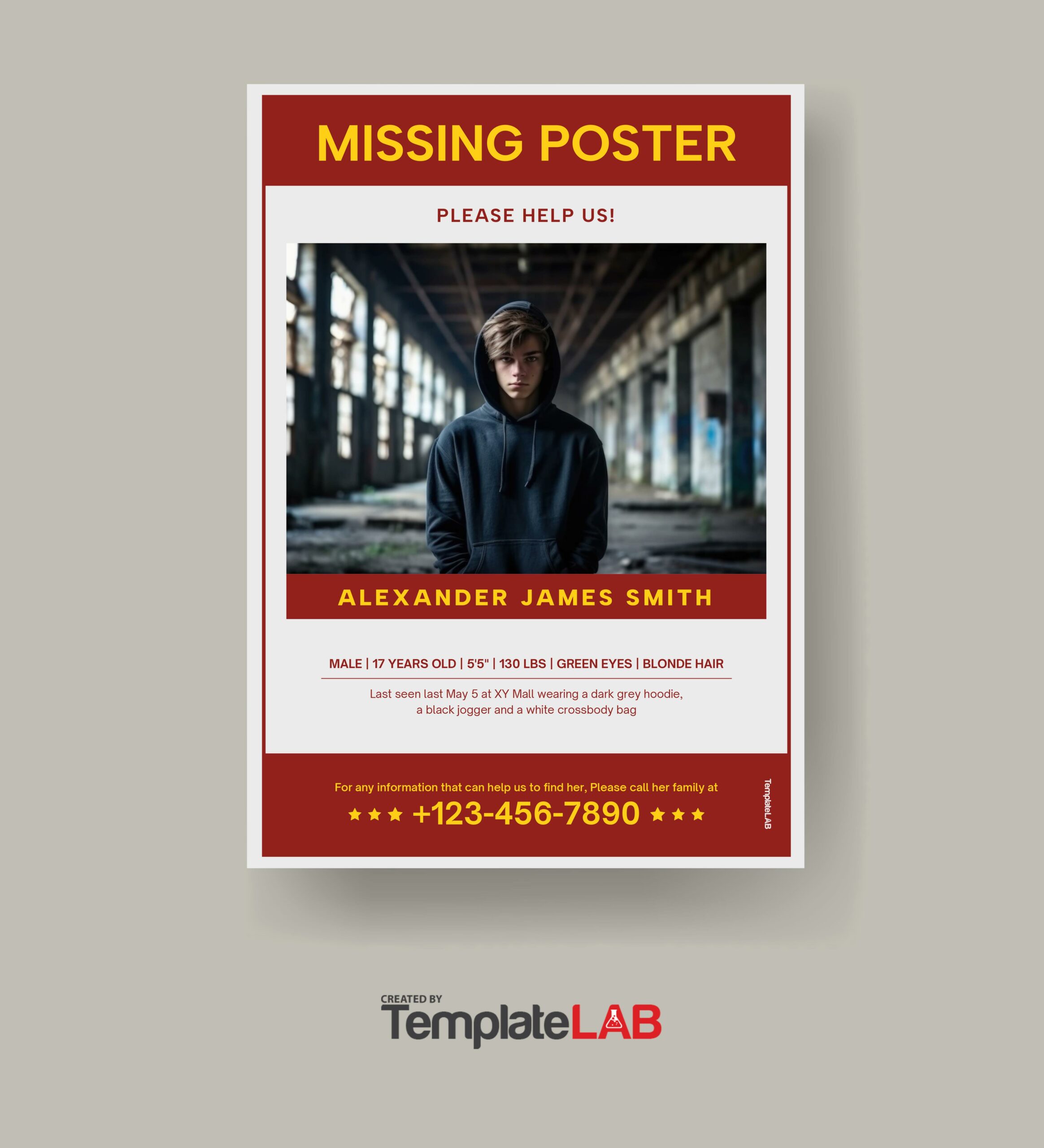 Free Missing Poster Template