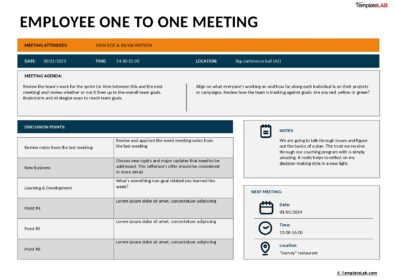 One to One Meeting Templates