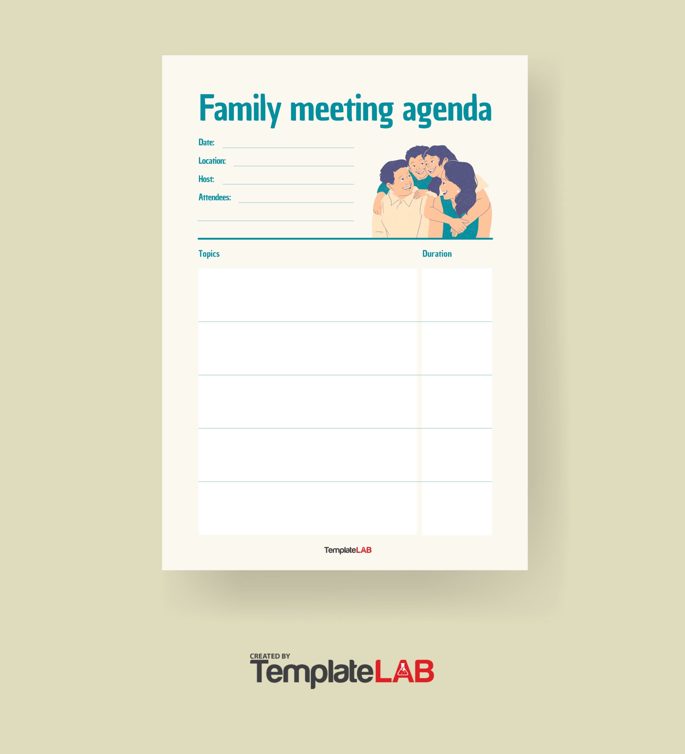 Free Family Meeting Agenda Template