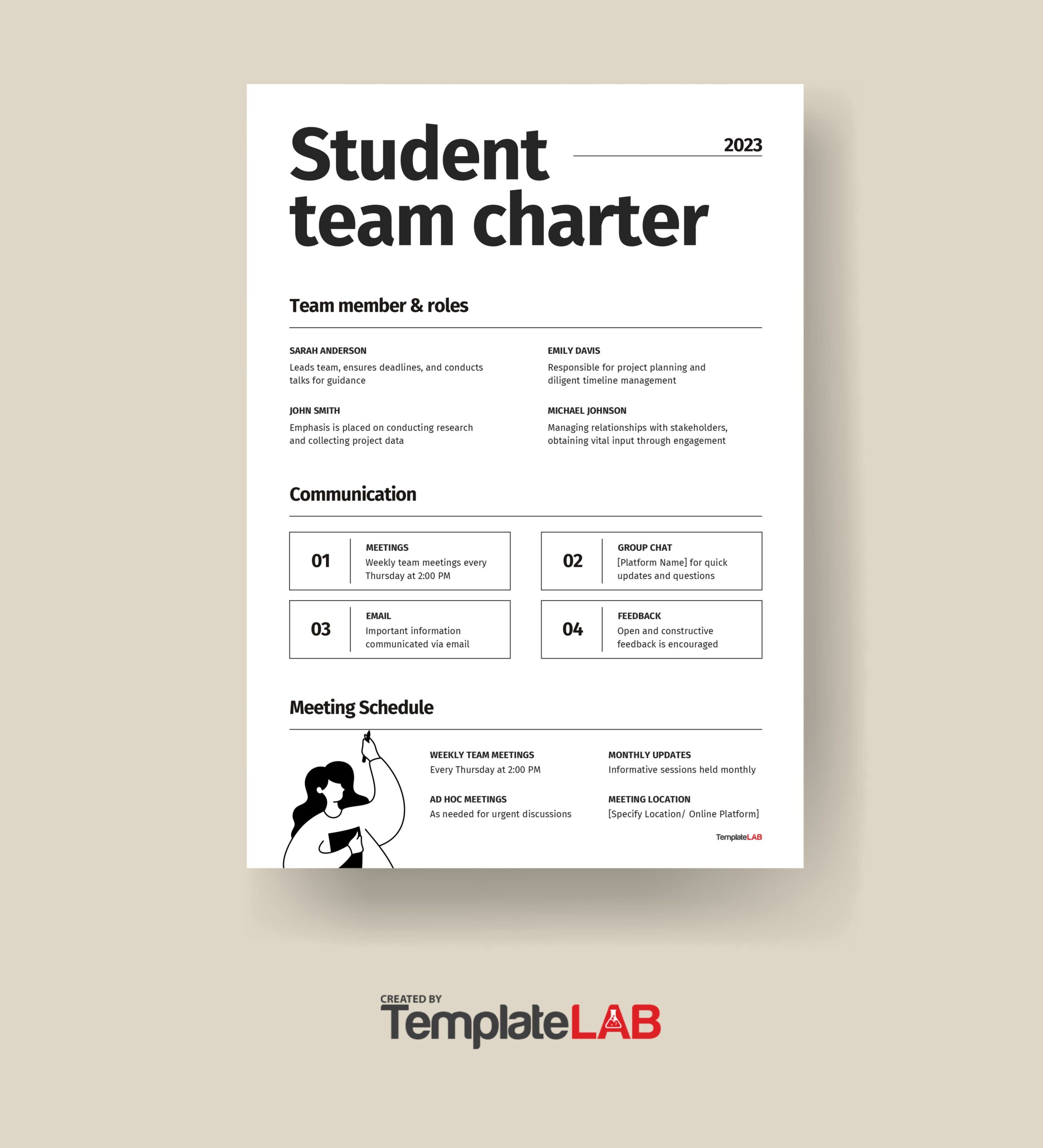 Free Student Team Charter Template