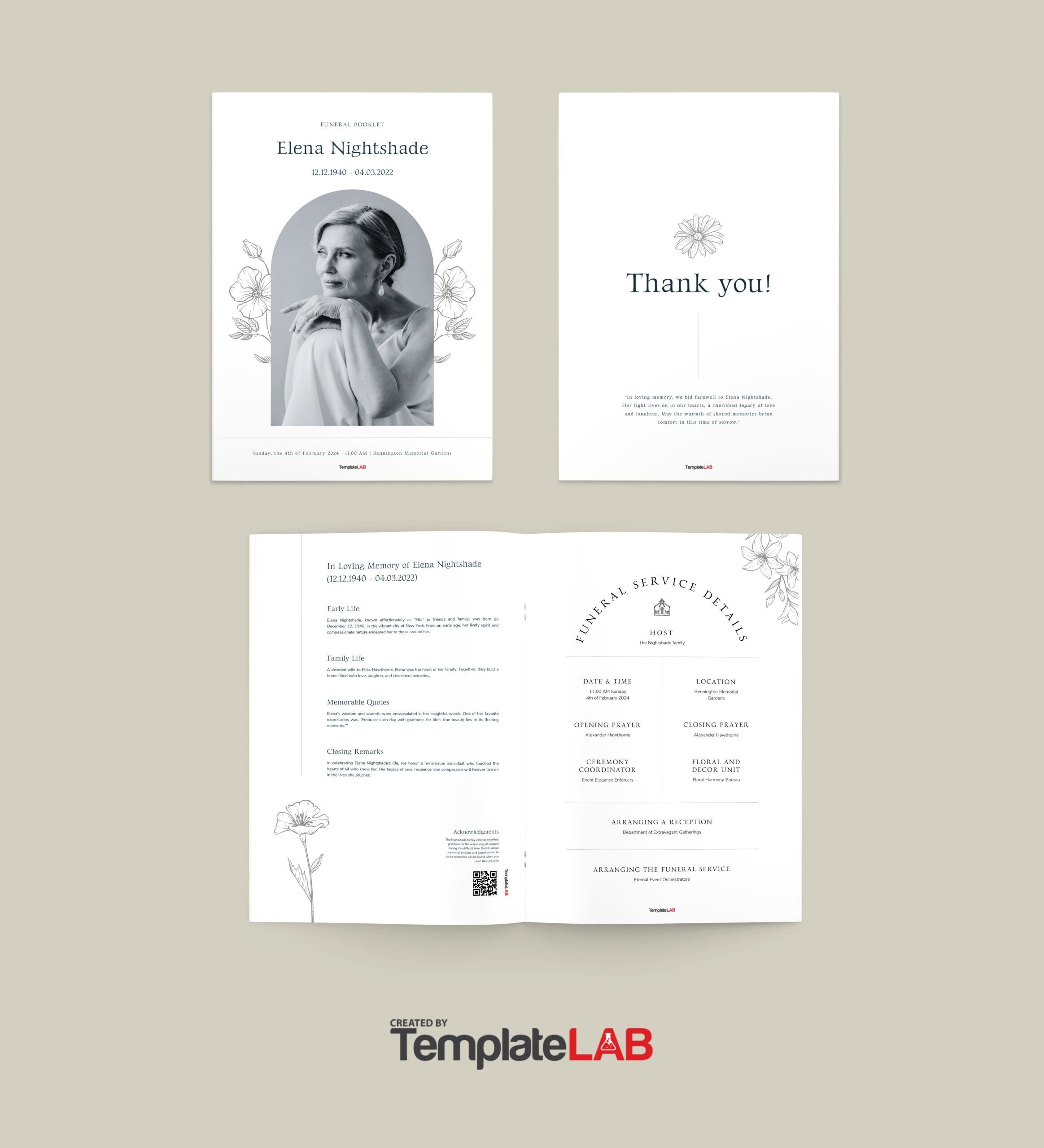 Free Funeral Booklet Template