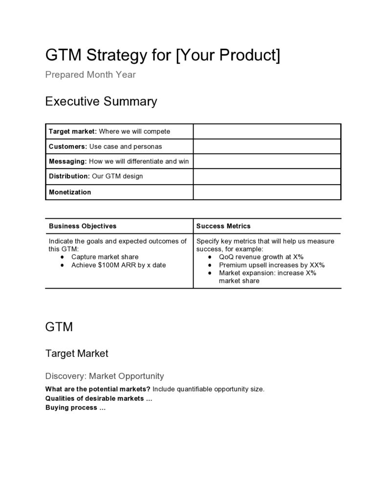 39 Best Go to Market Strategy Templates [100% Free]
